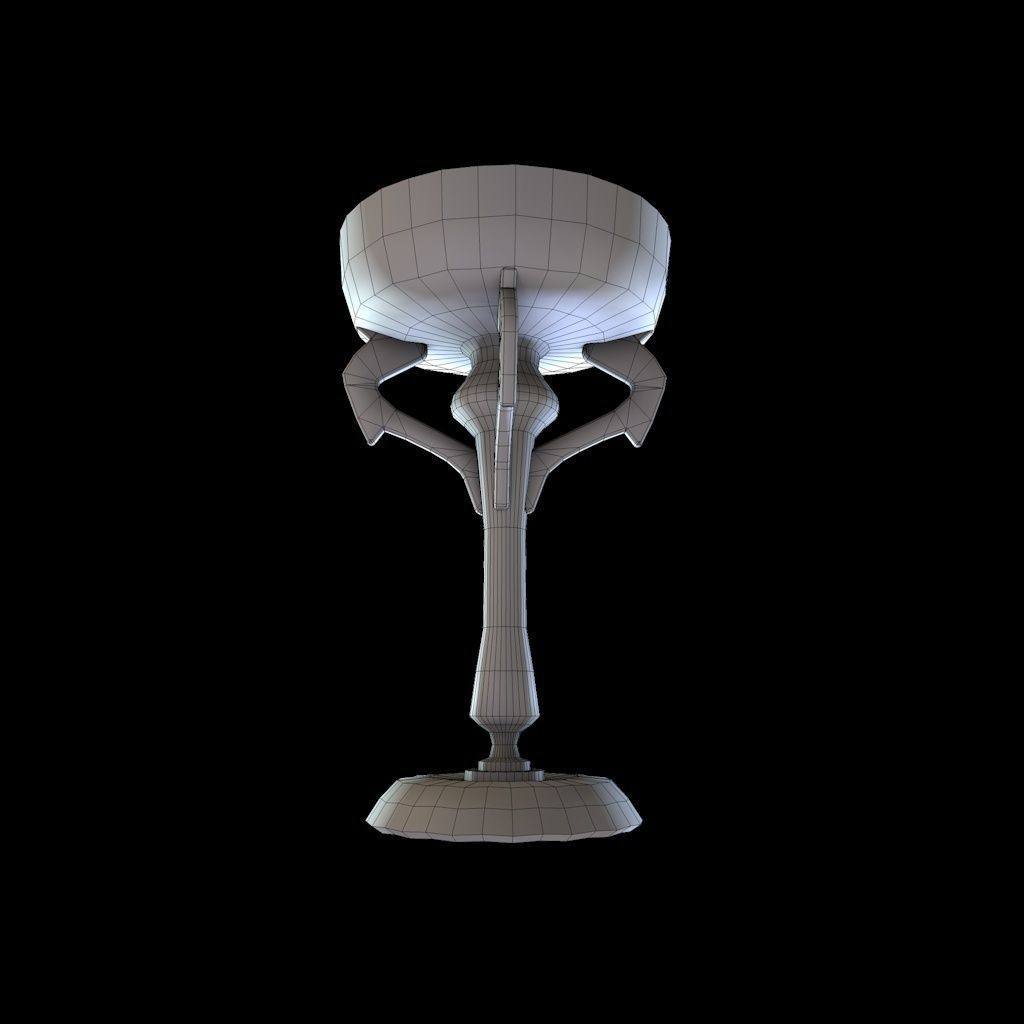 Old Goblet Low-poly 3D model_9