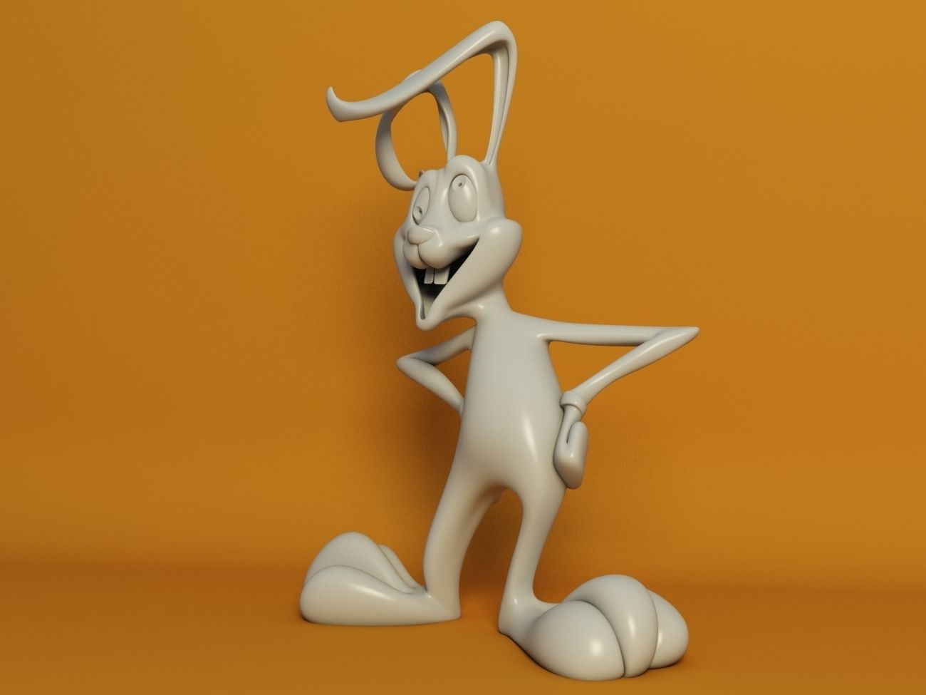 Crazy Rabbit  3D print model_2