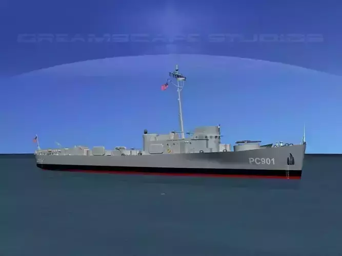 USS PCE-901 Submarine Chaser  3D model