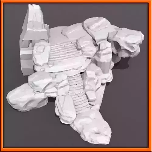 Generic stone stairs BaseMesh set- 02  