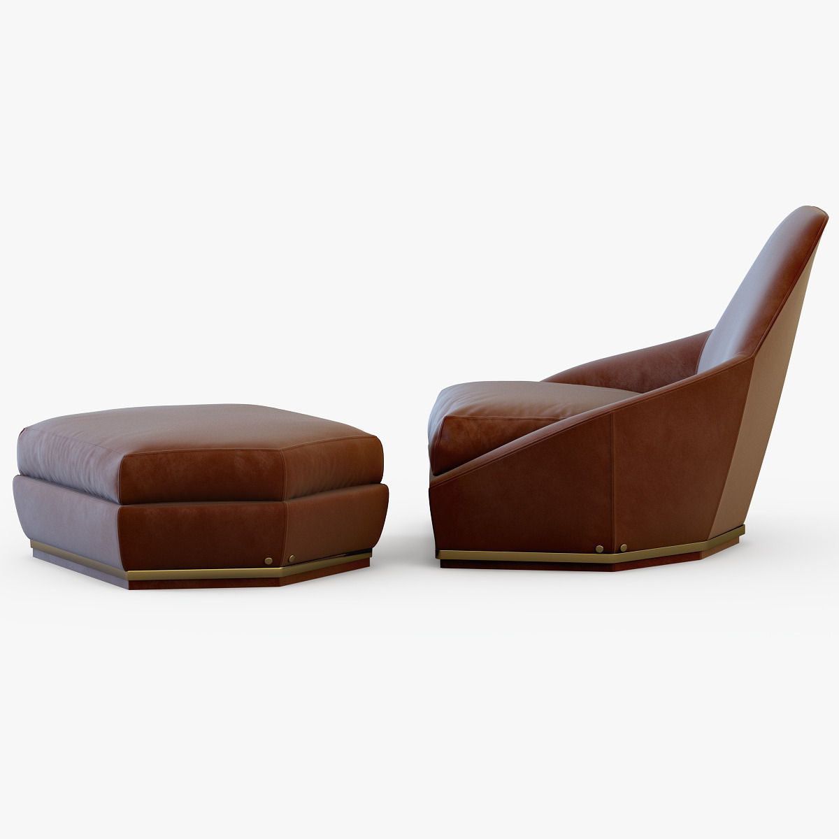 Armchair AOYAMA-LONGHI 3D model_1