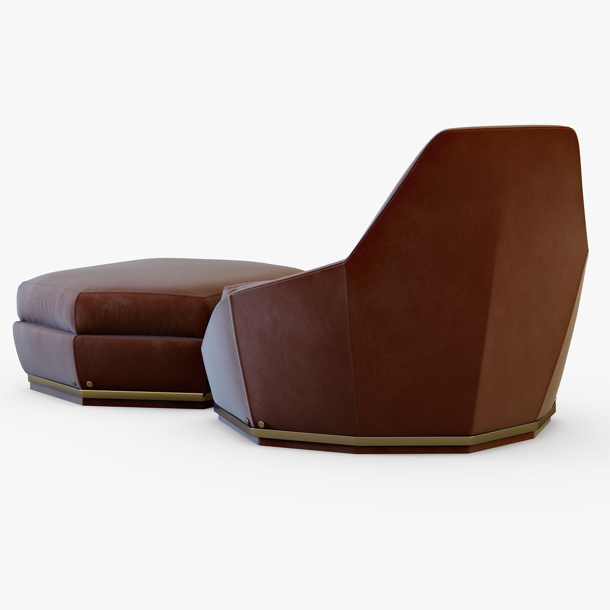 Armchair AOYAMA-LONGHI 3D model_3