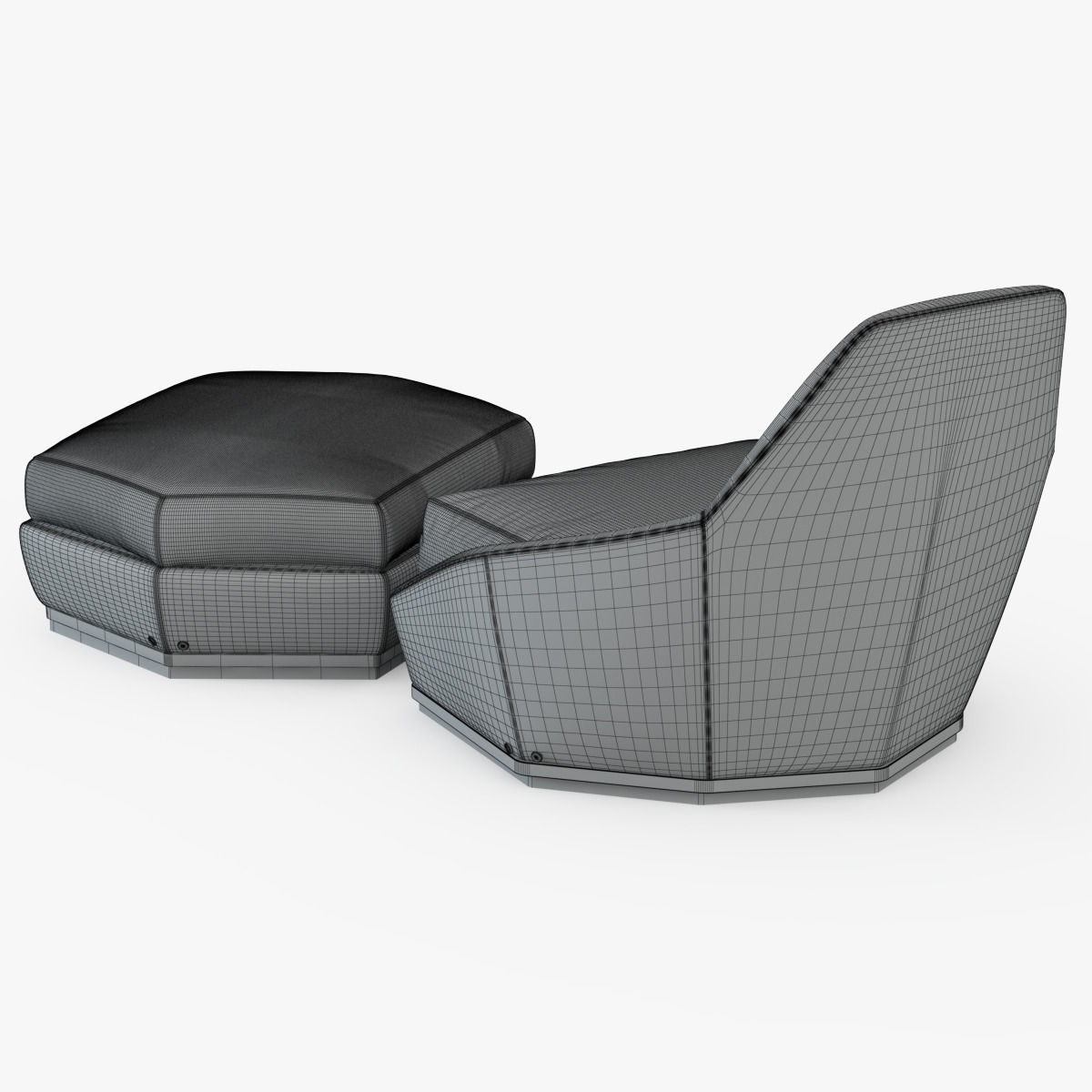 Armchair AOYAMA-LONGHI 3D model_11