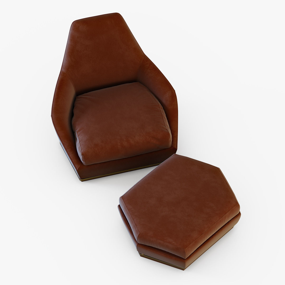 Armchair AOYAMA-LONGHI 3D model_5