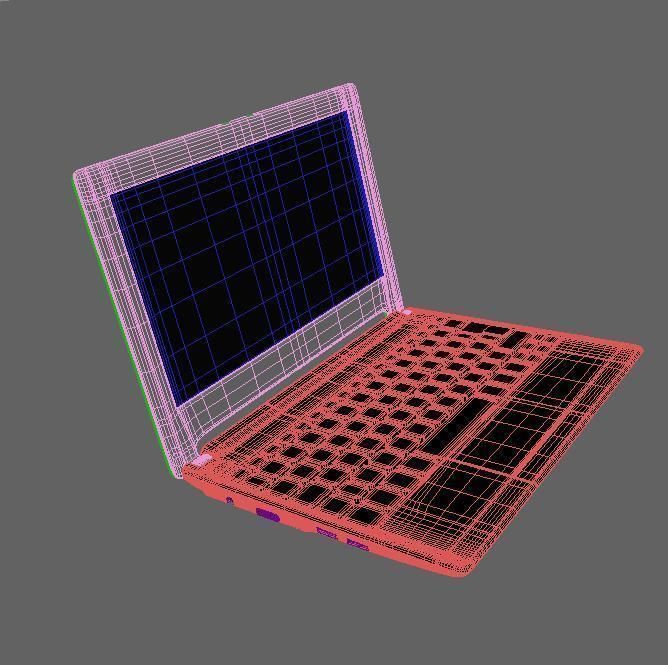 notebook laptop ACER eMachines 355 black 3D model_9