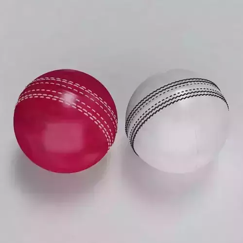 Cricket Ball Standard and Warn Low-poly 3D model