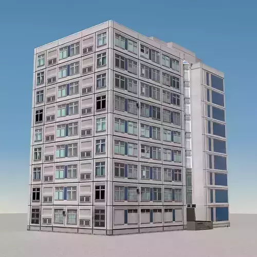 Building Lowpoly apartment with roof