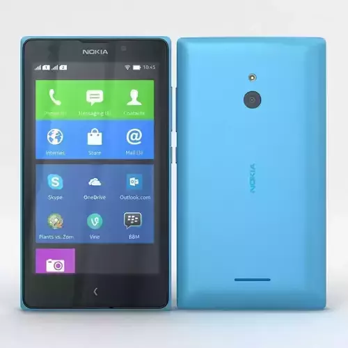 Nokia XL and XL Dual Cyan 3D model