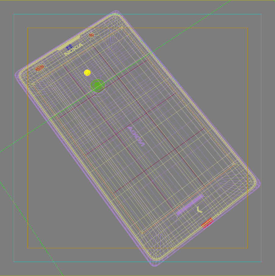 Nokia XL and XL Dual Bright Green 3D model_38