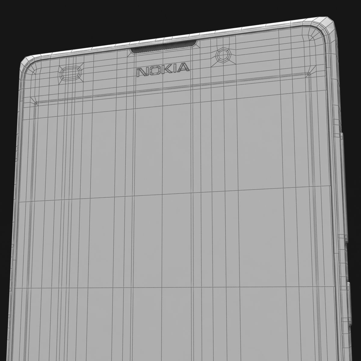 Nokia XL and XL Dual Bright Green 3D model_37