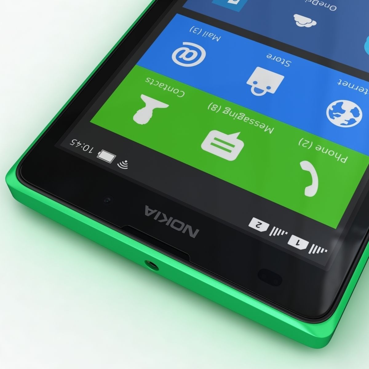 Nokia XL and XL Dual Bright Green 3D model_8