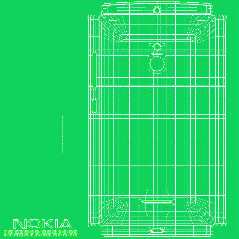 Nokia XL and XL Dual Bright Green 3D model_22