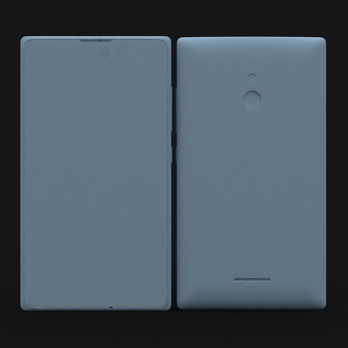 Nokia XL and XL Dual Bright Green 3D model_23