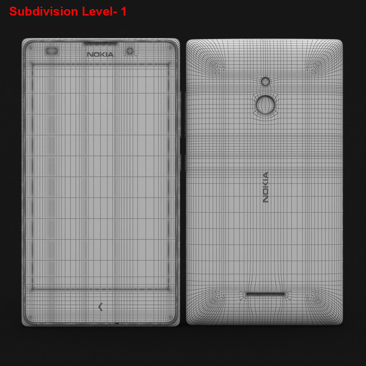 Nokia XL and XL Dual Bright Green 3D model_24