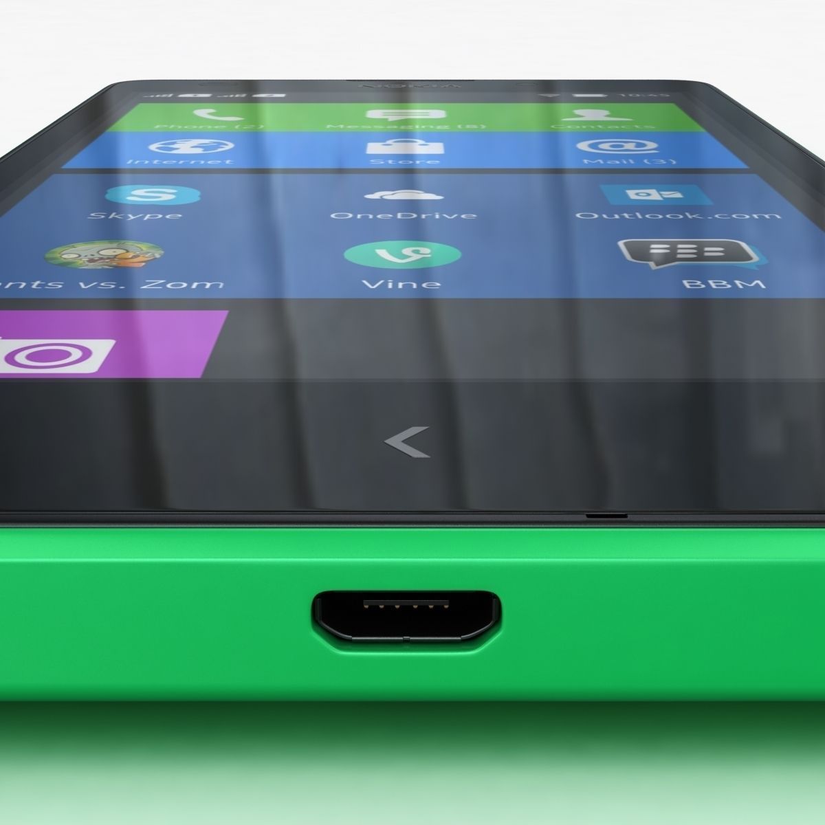 Nokia XL and XL Dual Bright Green 3D model_15
