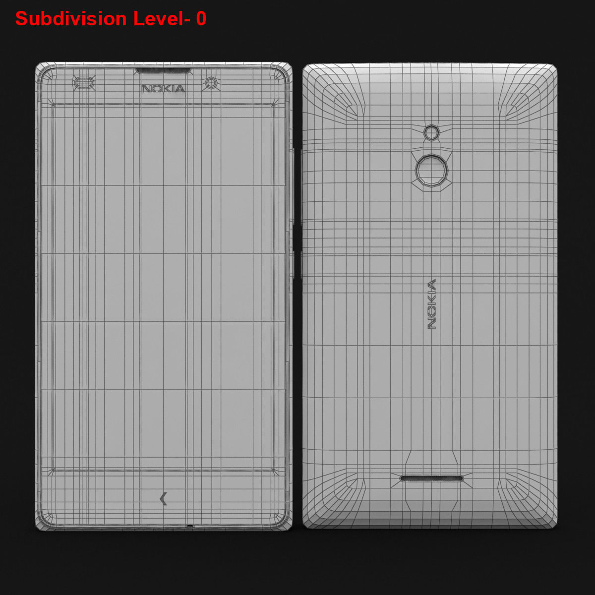 Nokia XL and XL Dual Bright Green 3D model_25