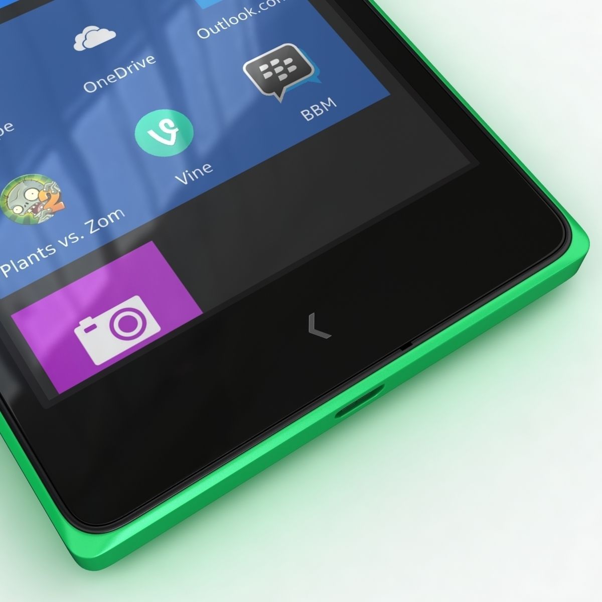 Nokia XL and XL Dual Bright Green 3D model_7