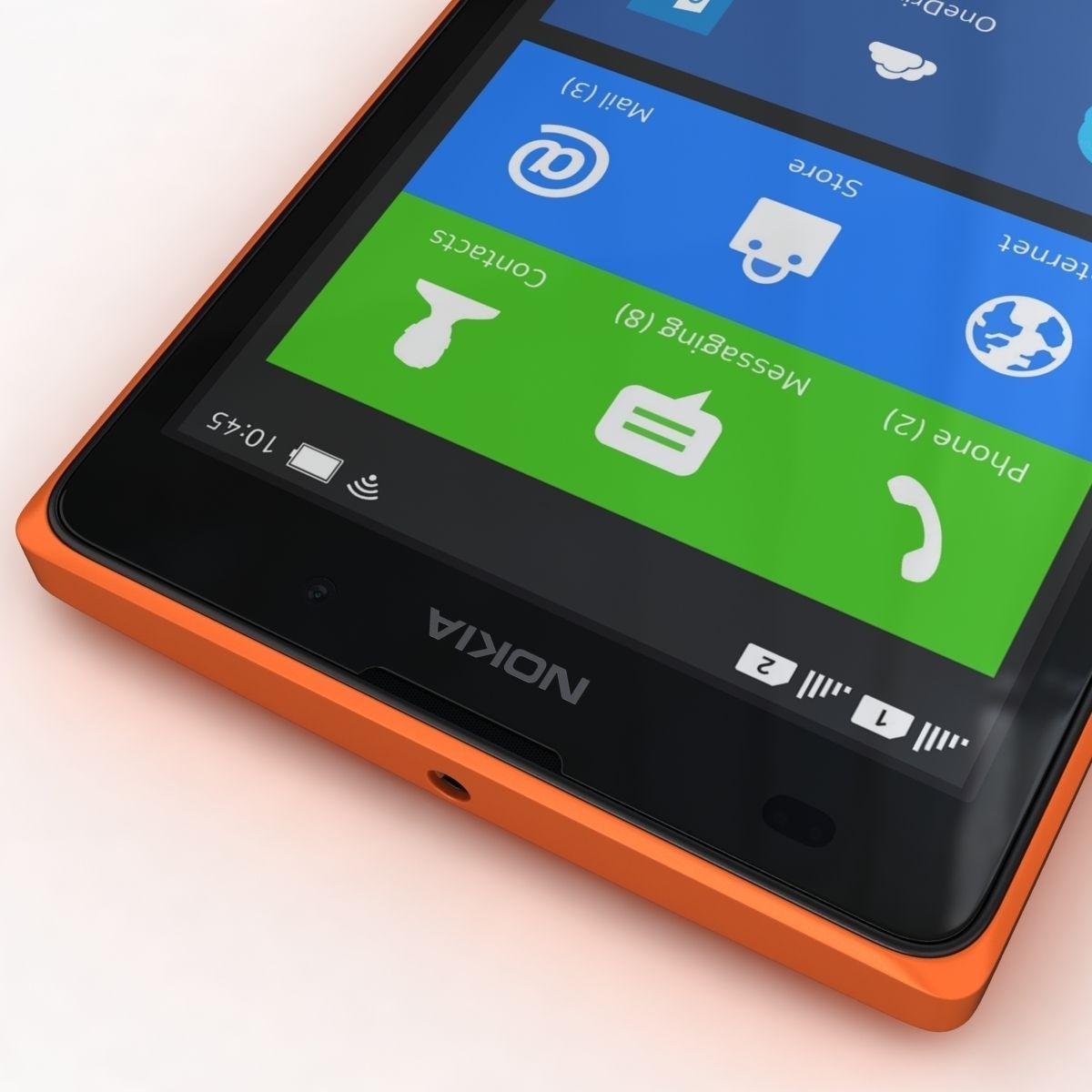 Nokia XL and XL Dual Orange 3D model_7