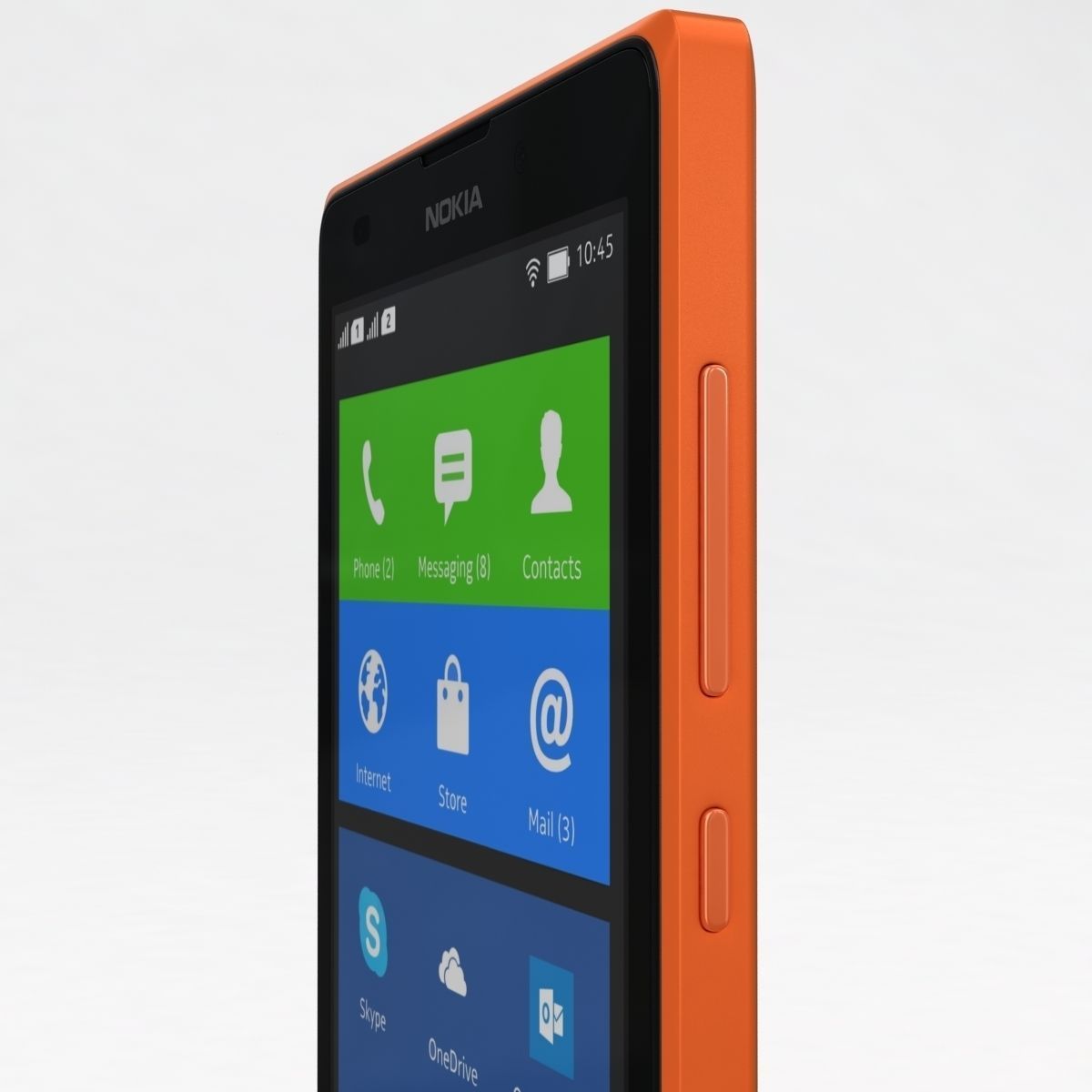 Nokia XL and XL Dual Orange 3D model_15