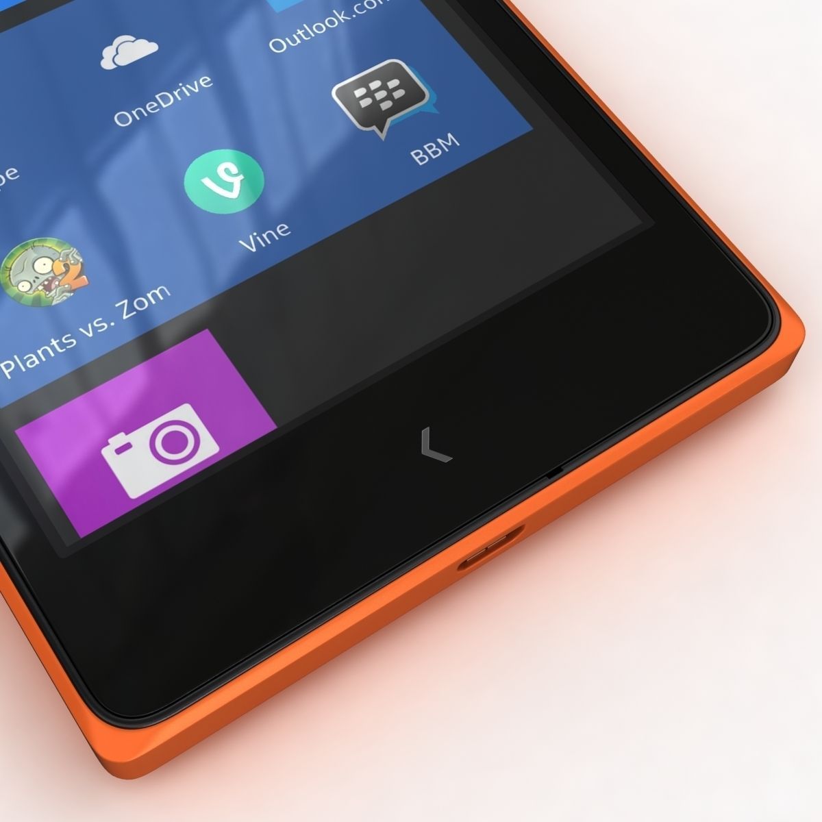 Nokia XL and XL Dual Orange 3D model_6