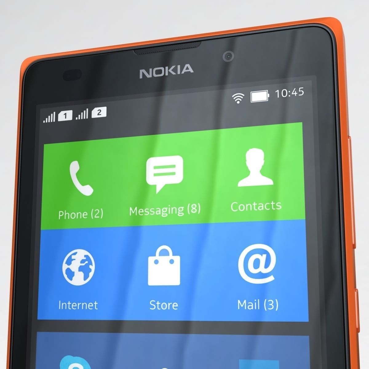 Nokia XL and XL Dual Orange 3D model_18