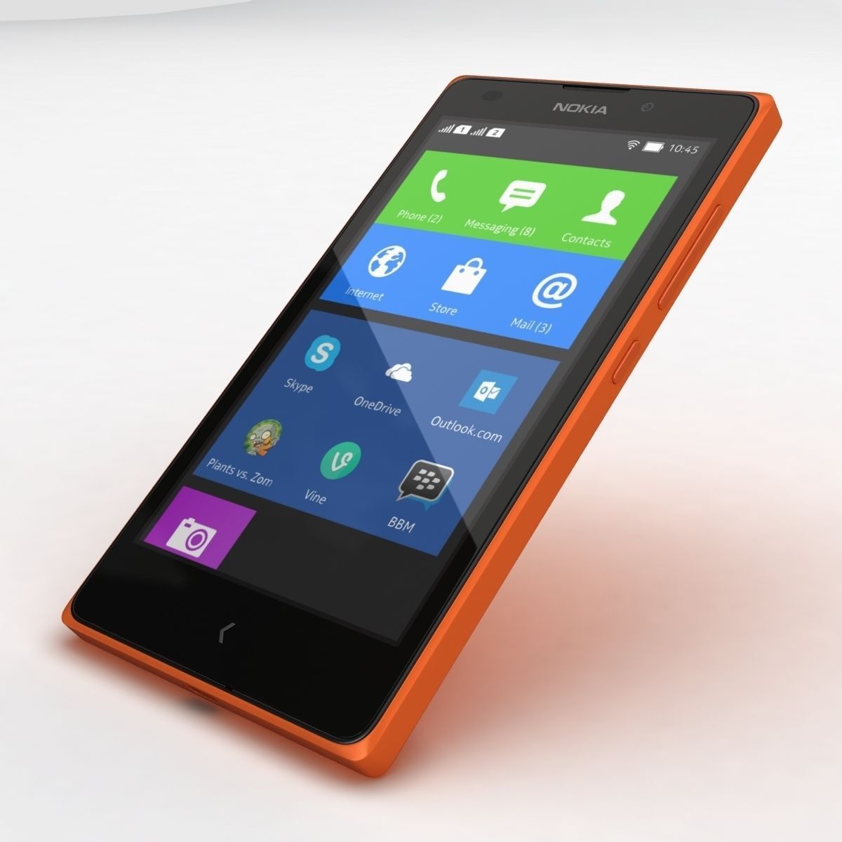 Nokia XL and XL Dual Orange 3D model_16