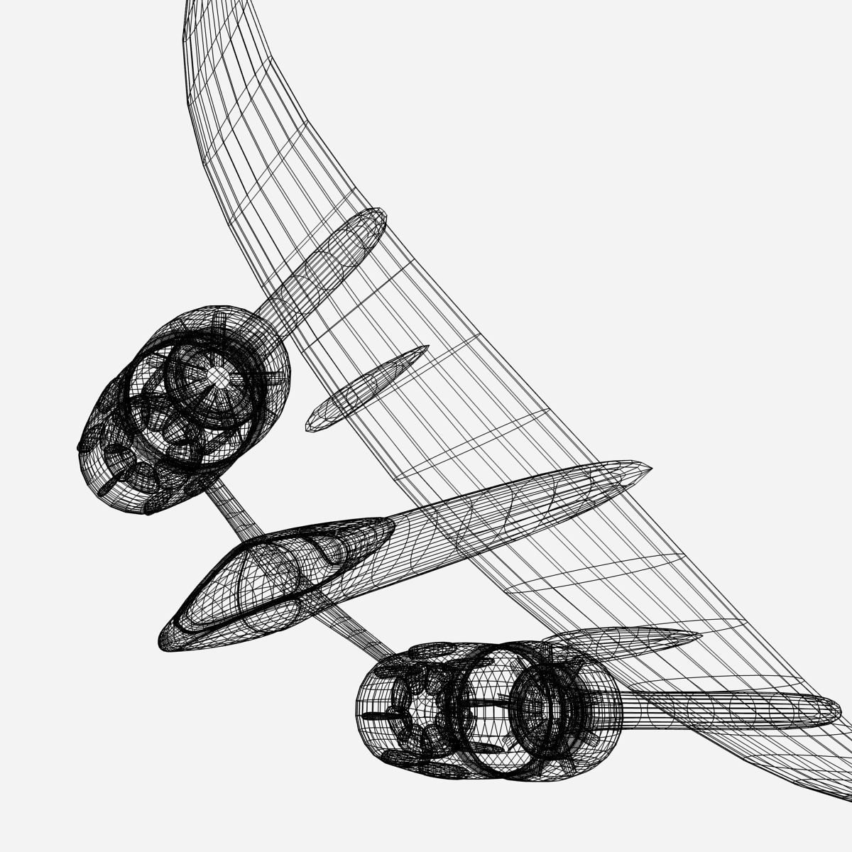spacespeedster futuristic jet 3D model_9