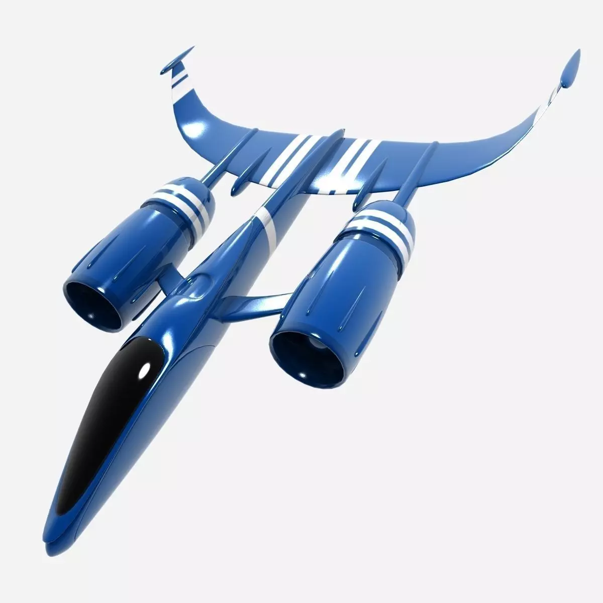 spacespeedster futuristic jet 3D model_0