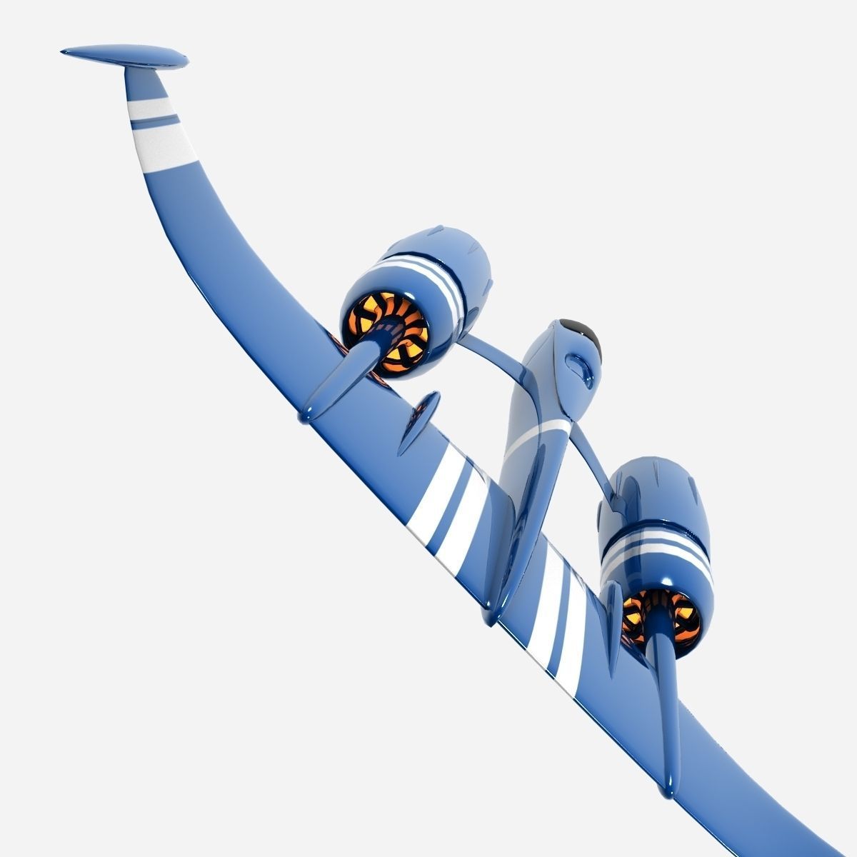 spacespeedster futuristic jet 3D model_5