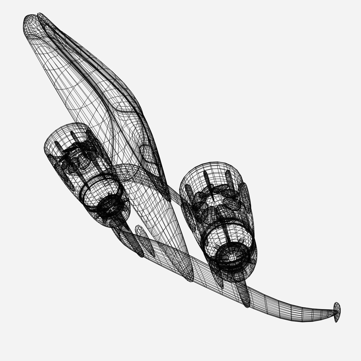 spacespeedster futuristic jet 3D model_6