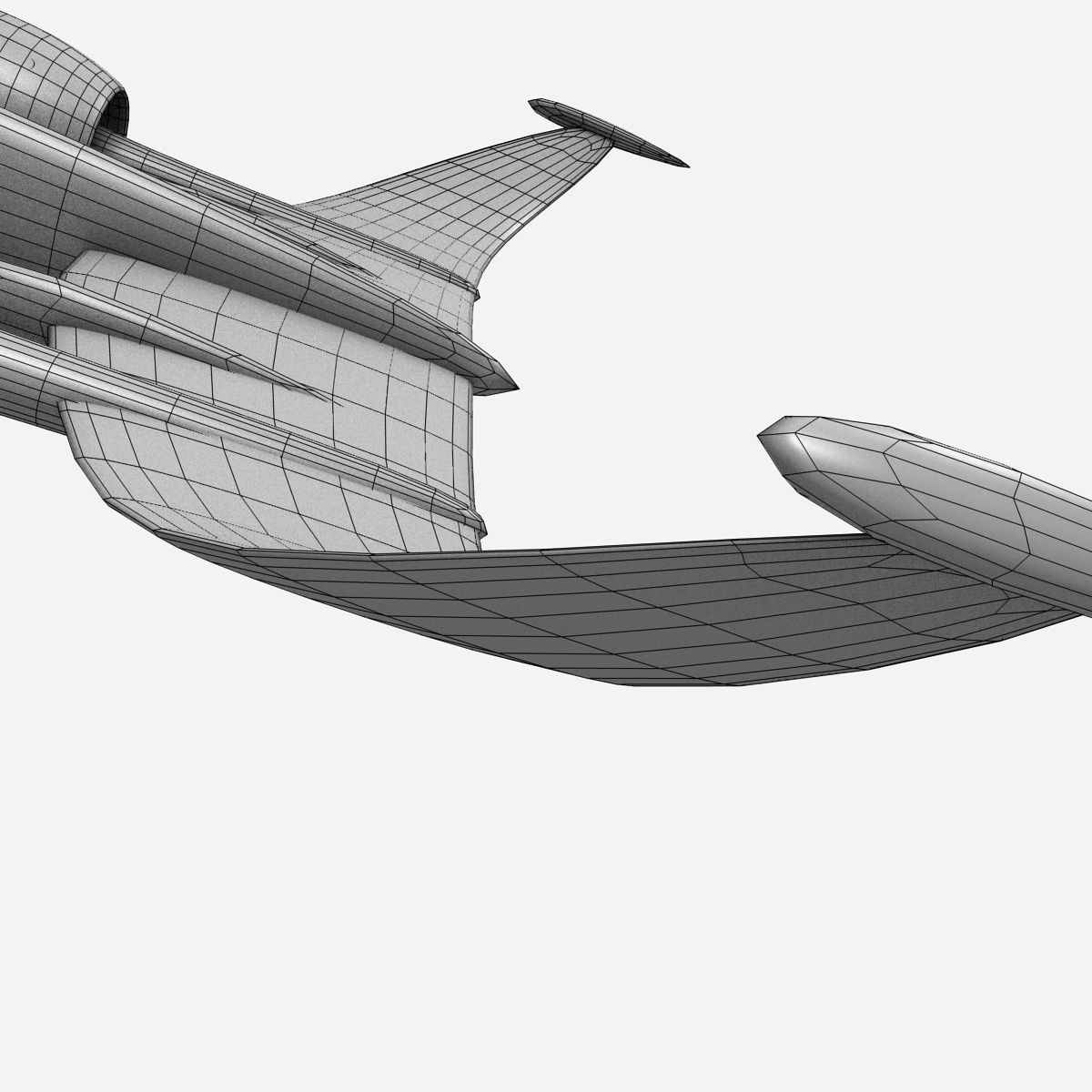 spacespeedster futuristic jet 3D model_7