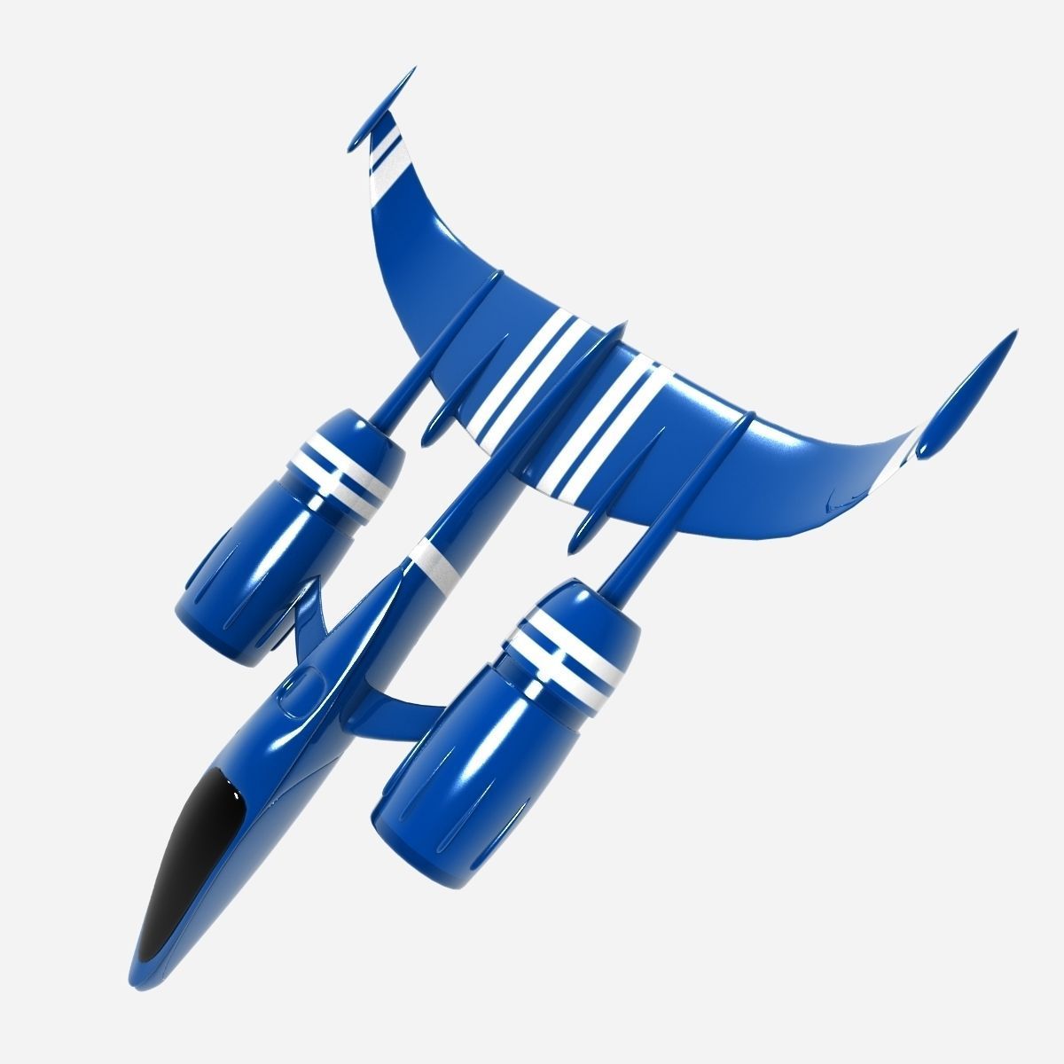 spacespeedster futuristic jet 3D model_1