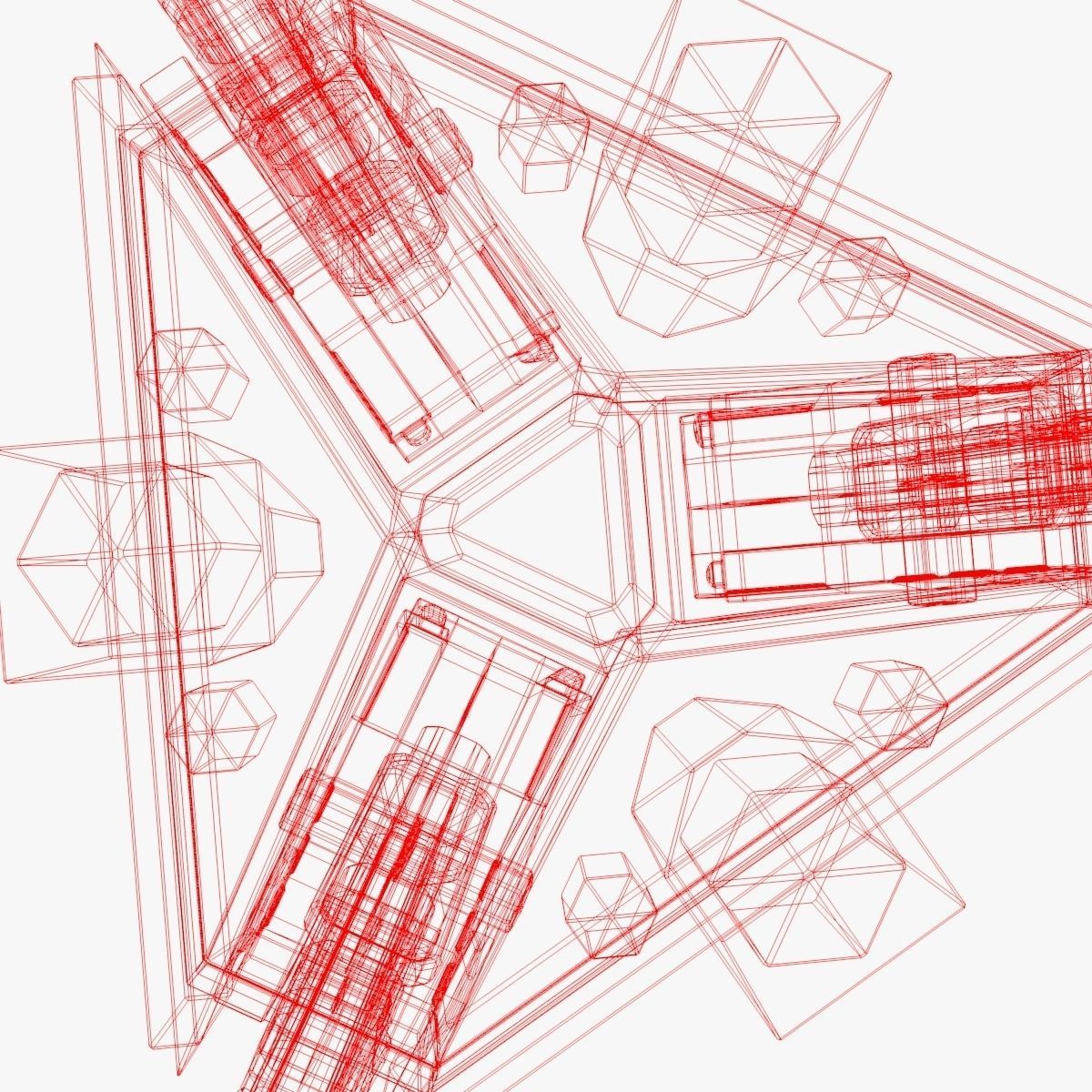 device spaceship 3D model_10