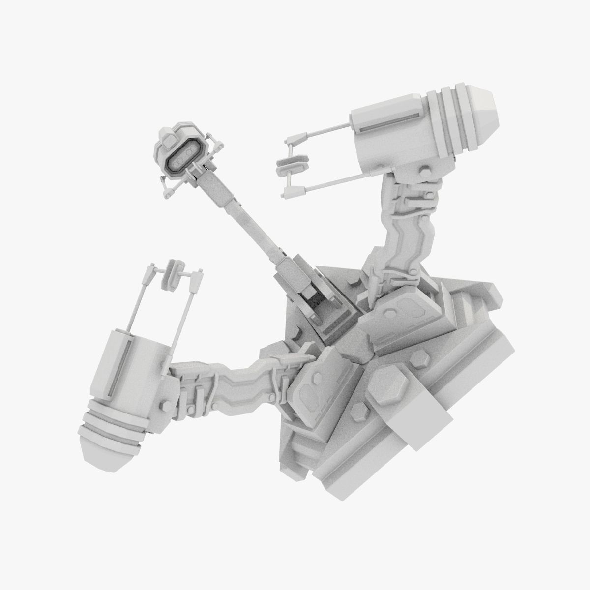 device spaceship 3D model_9