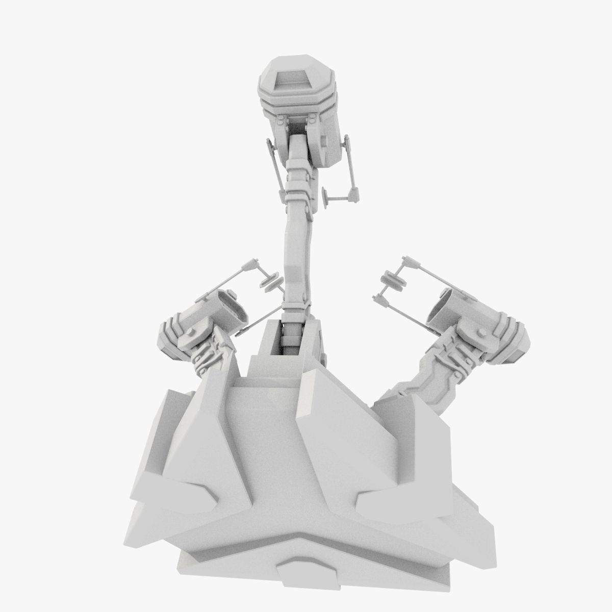 device spaceship 3D model_7