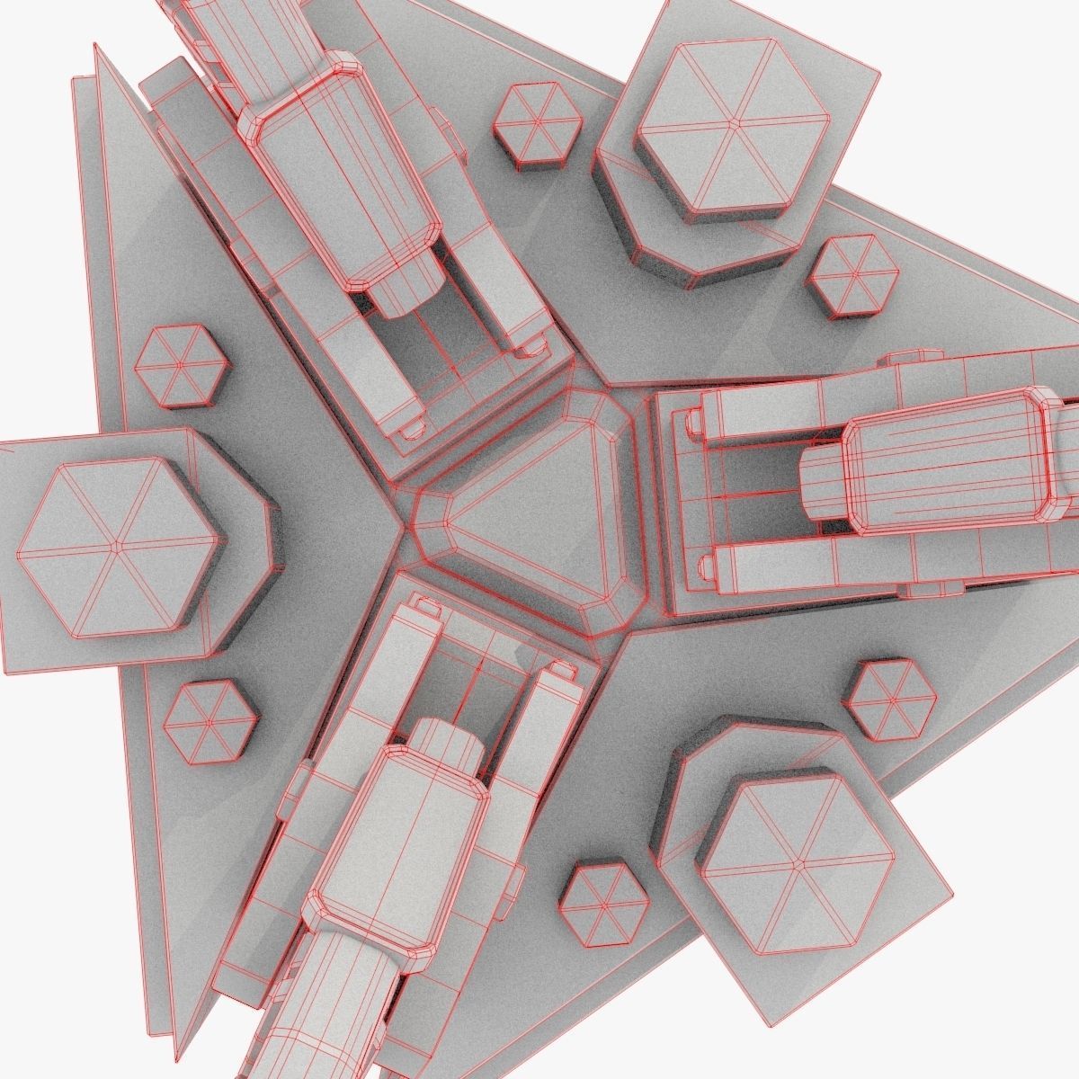 device spaceship 3D model_2