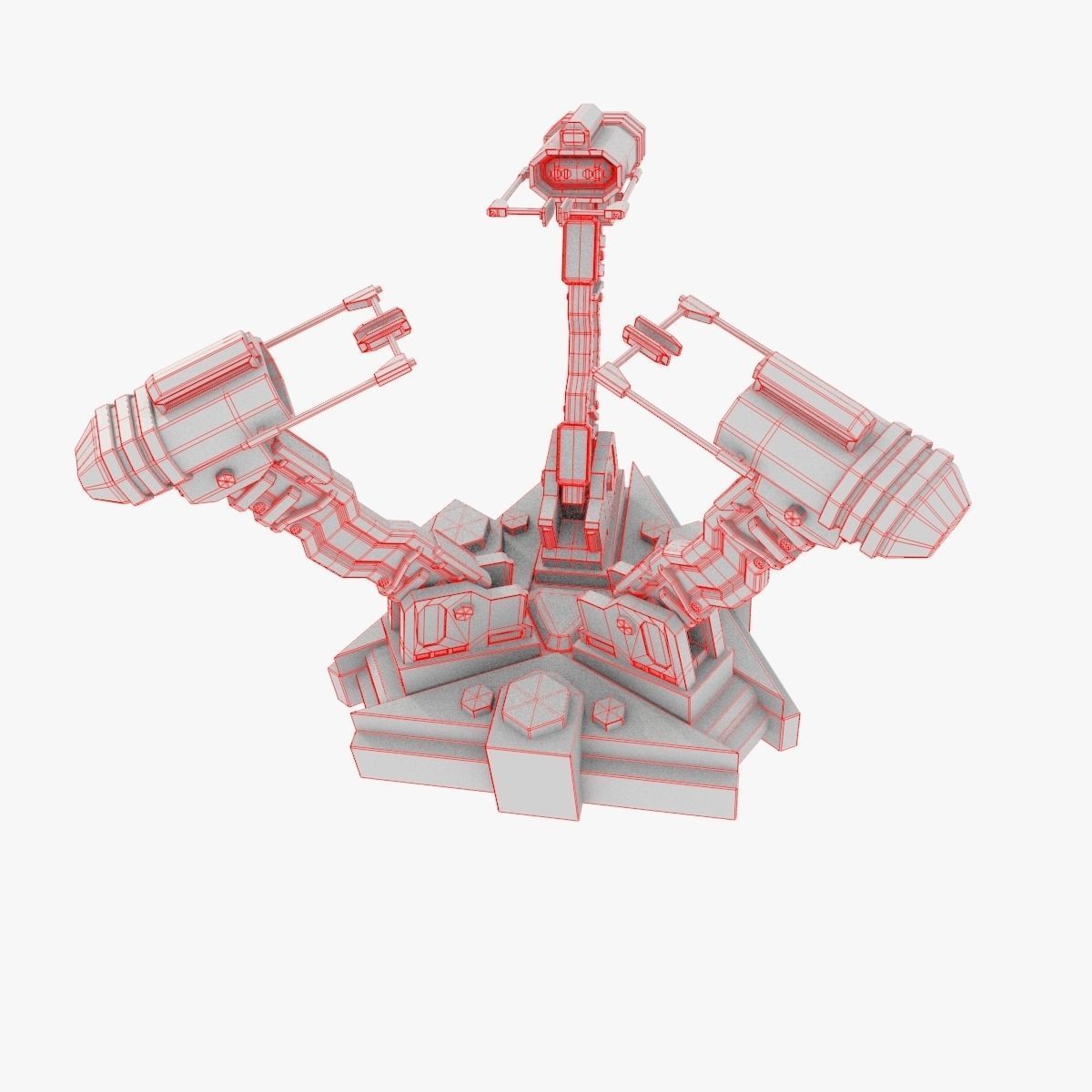 device spaceship 3D model_8