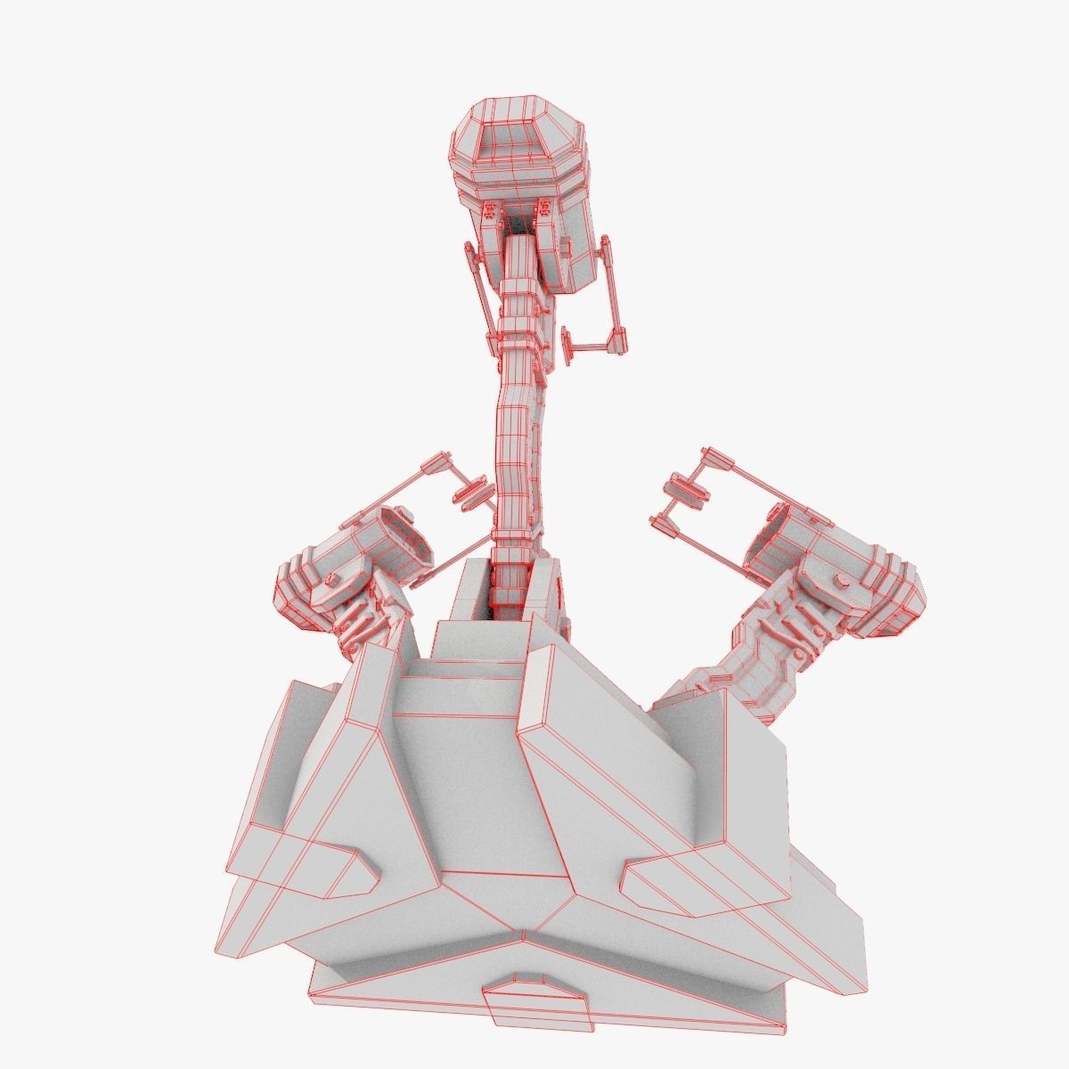 device spaceship 3D model_15