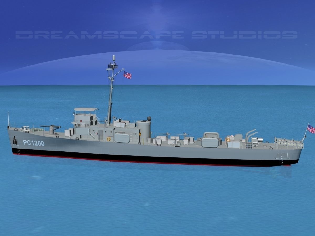 USS PC-1200 Submarine Chaser 3D model_6