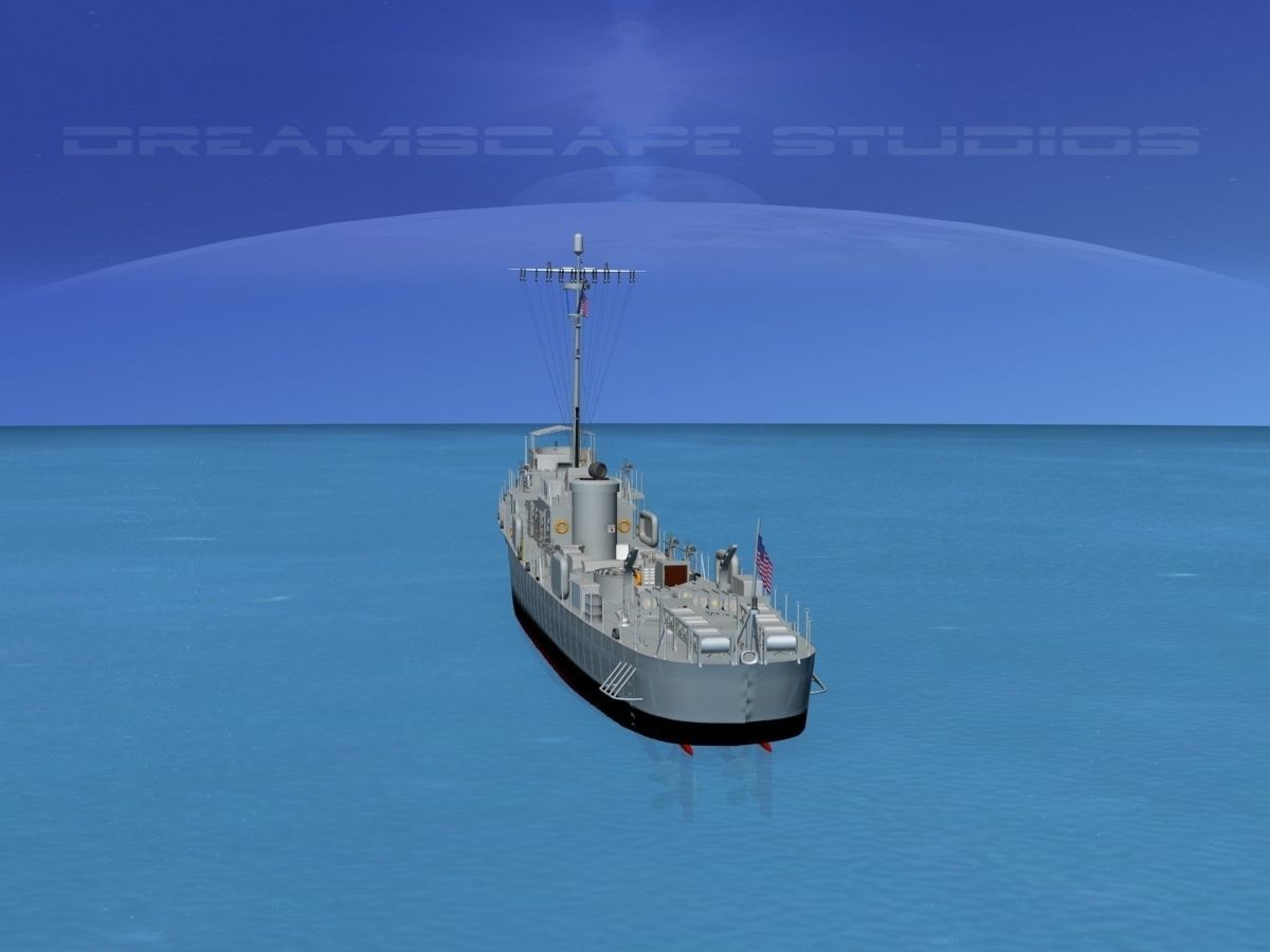 USS PC-1200 Submarine Chaser 3D model_4