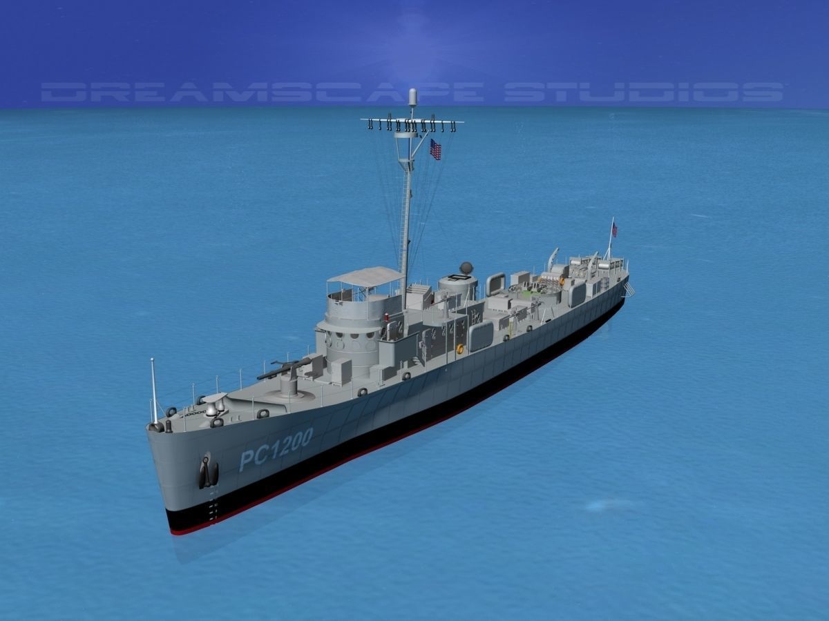 USS PC-1200 Submarine Chaser 3D model_8