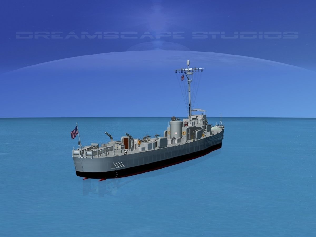 USS PC-1200 Submarine Chaser 3D model_3