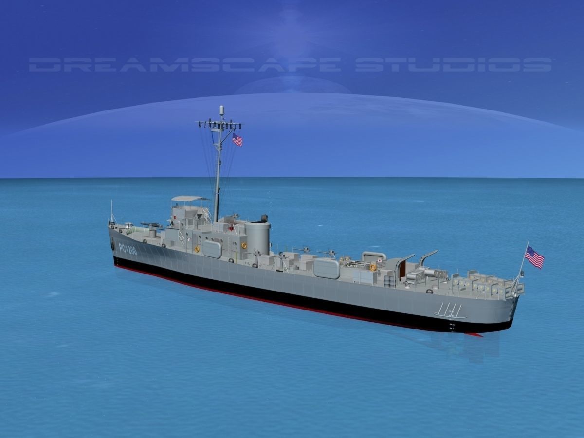 USS PC-1200 Submarine Chaser 3D model_5