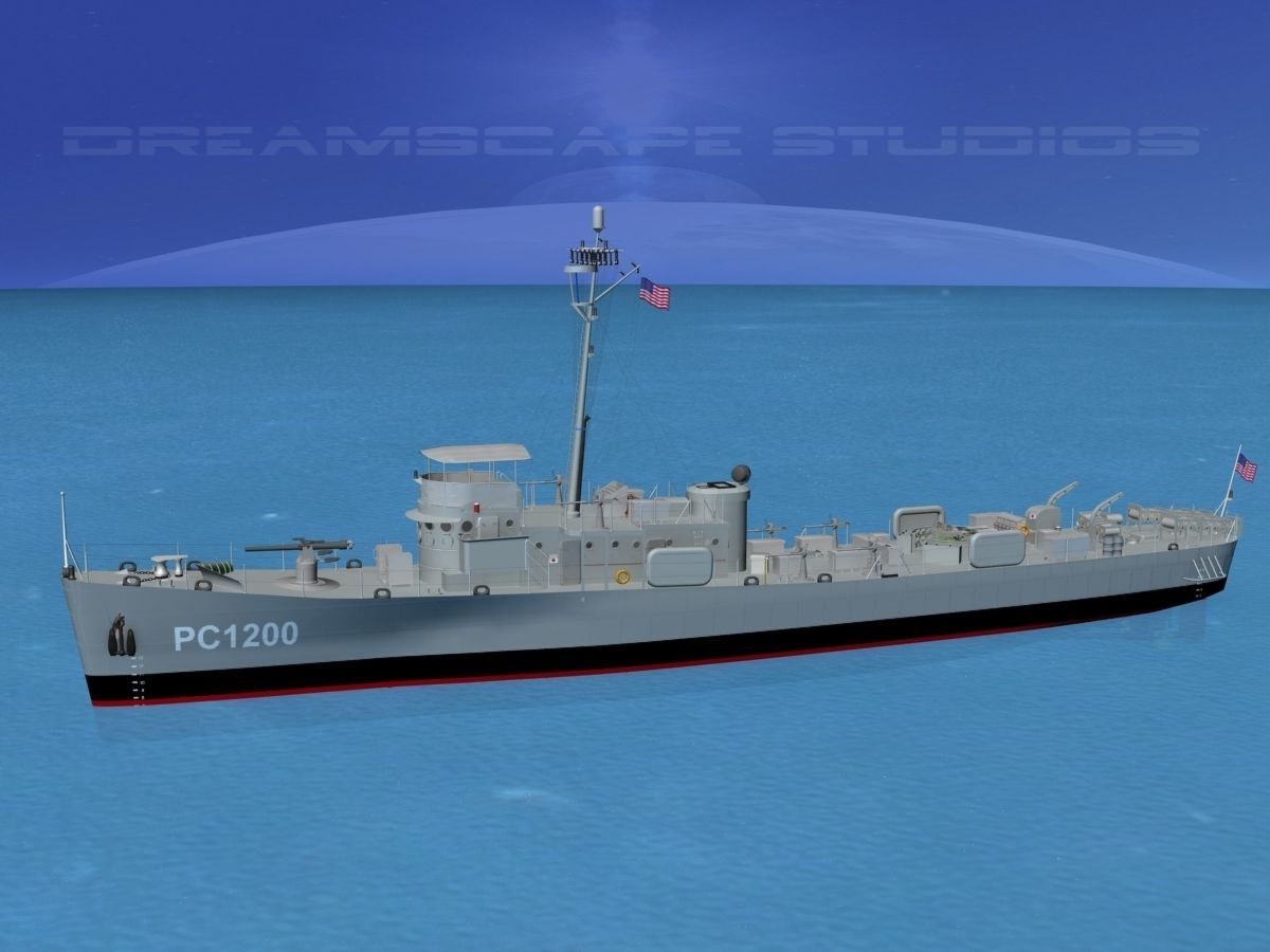 USS PC-1200 Submarine Chaser 3D model_7
