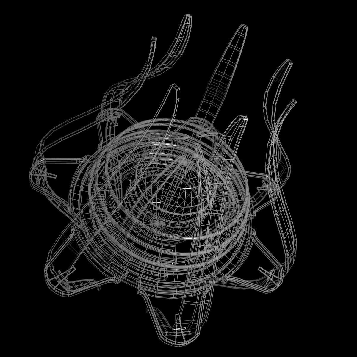 device2 futuristic spaceship with lights 3D model_12