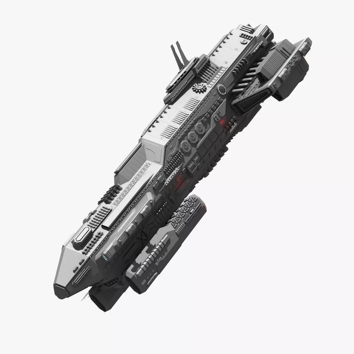 bigspaceship spaceship flying in air 3D model_0