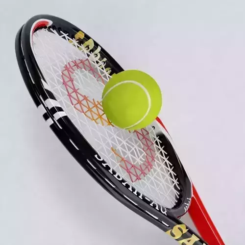 Tennis Racket and Ball 03