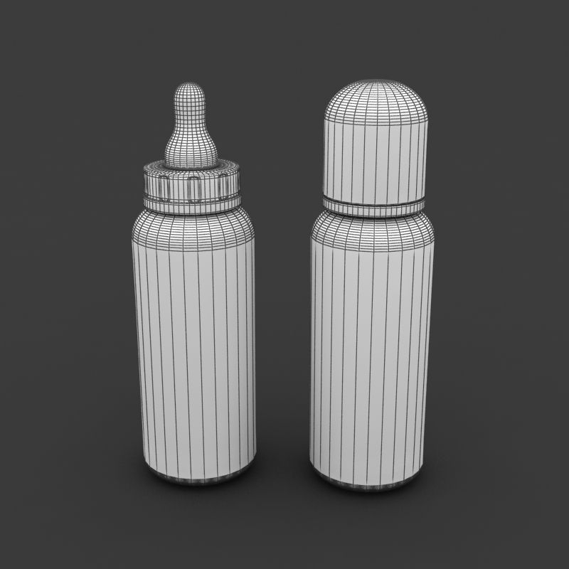 Baby Bottle 02 Low-poly 3D model_6