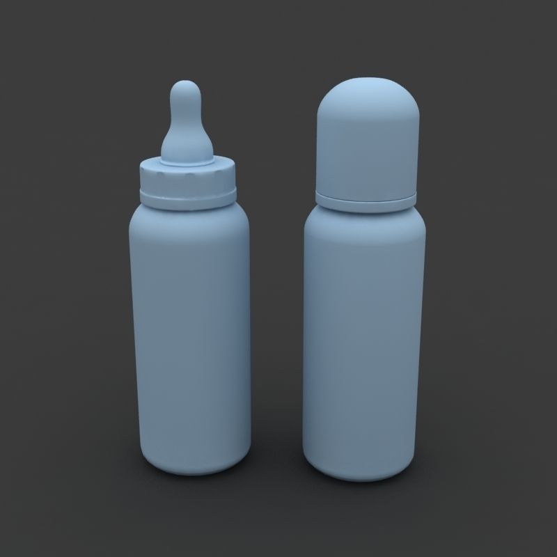 Baby Bottle 02 Low-poly 3D model_4