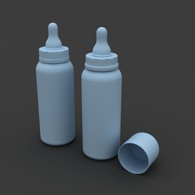 Baby Bottle 02 Low-poly 3D model_3